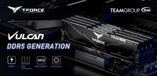 Team T-Force Vulcan 32GB (2 x 16GB) 288-Pin PC RAM DDR5 5600 PC5 44800