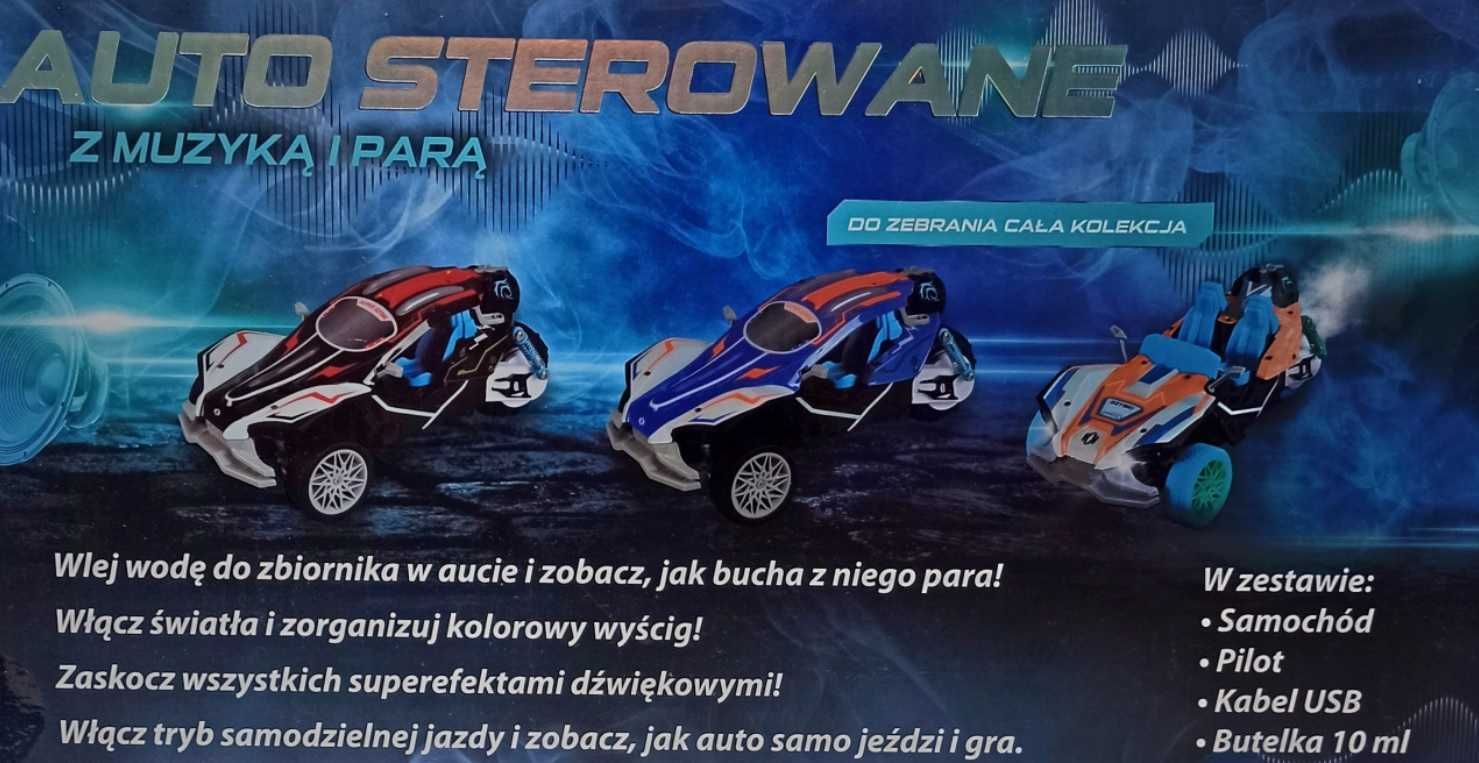 Samochód zdalnie sterowany Auto sterowane RC z muzyką i parą