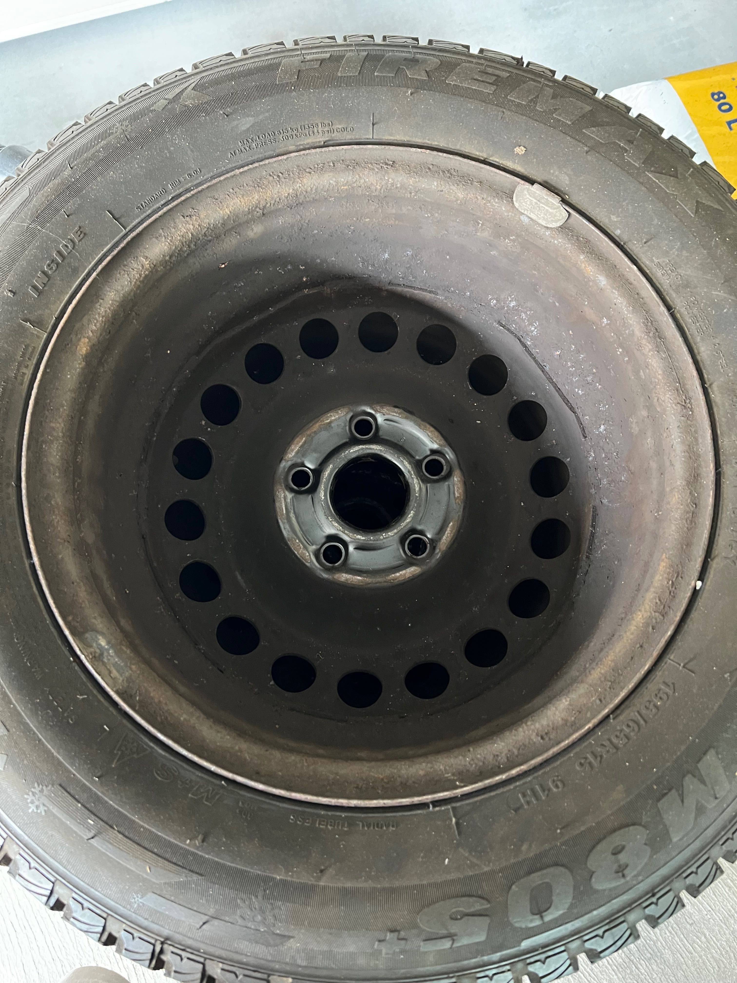 4x opony zimowe 195/65R15 Firemax na stalowych felgach 2024r, 5x112mm