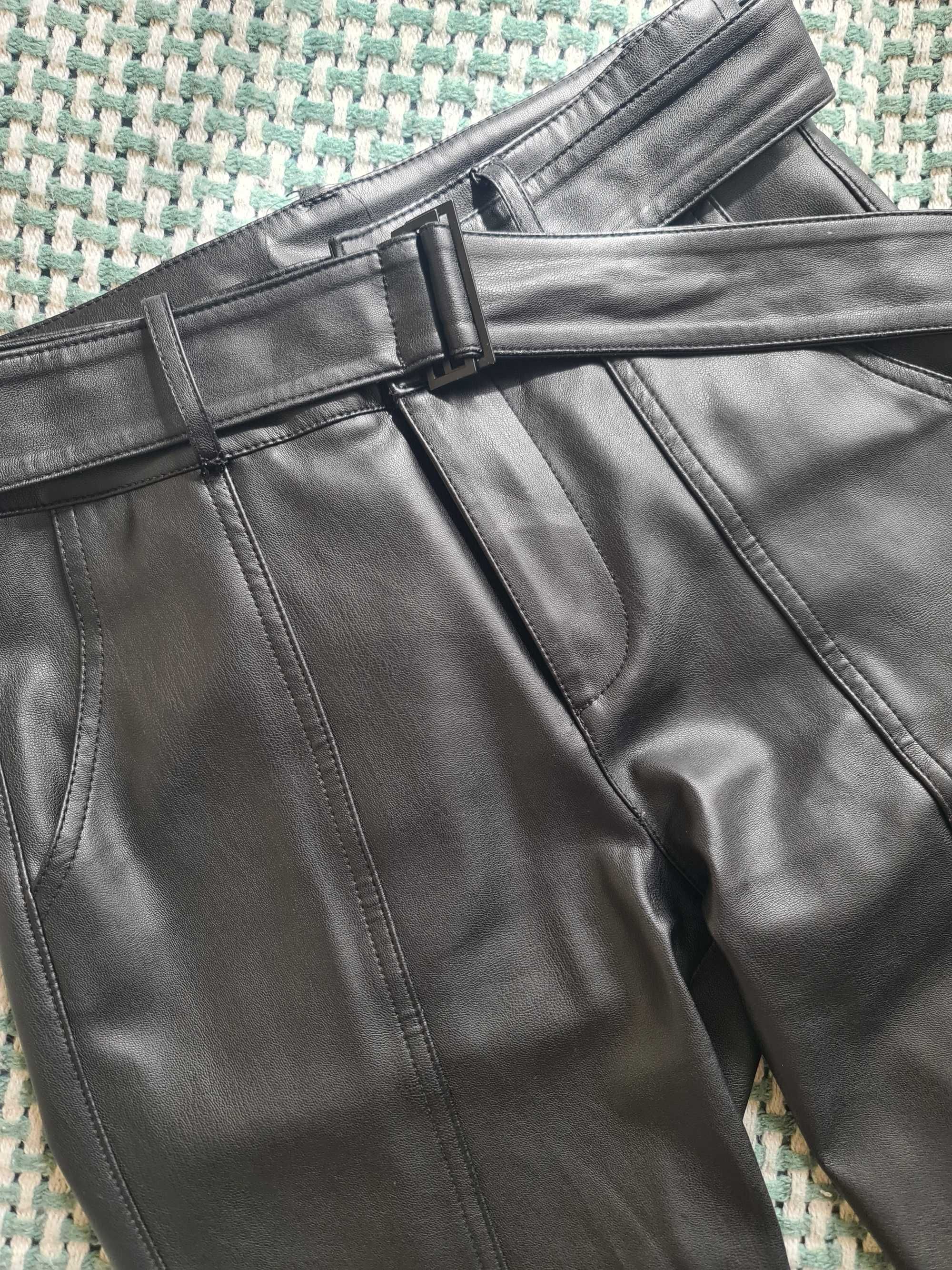 Штани брюки з екошкіри Zara