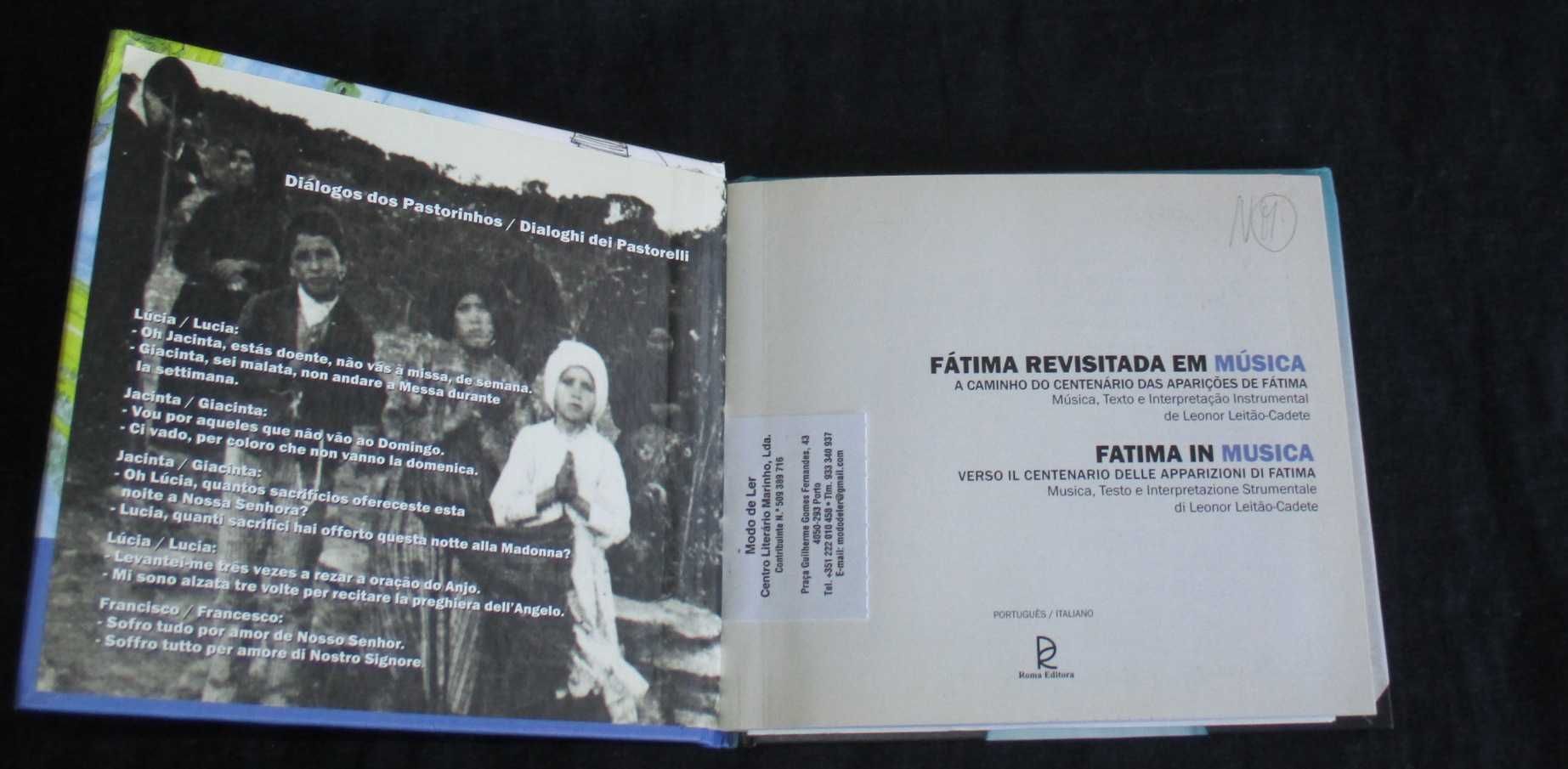 Livro Fátima Revisitada em Música com CD