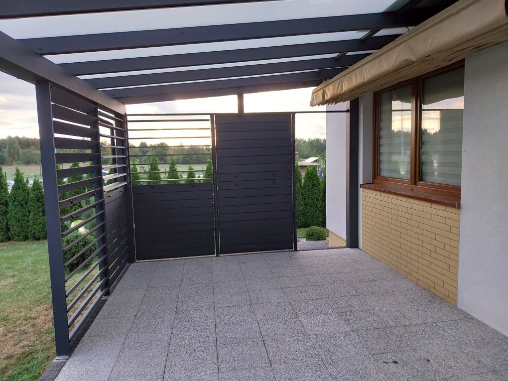 Zadaszenie tarasu, pergola, poliwęglan, zadaszenie aluminiowe, szkło