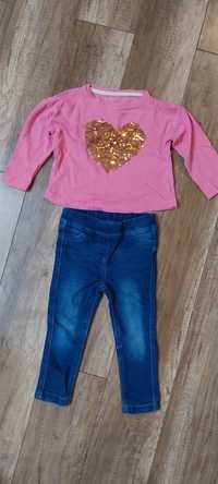 Komplet spodnie jeans r92 smyk