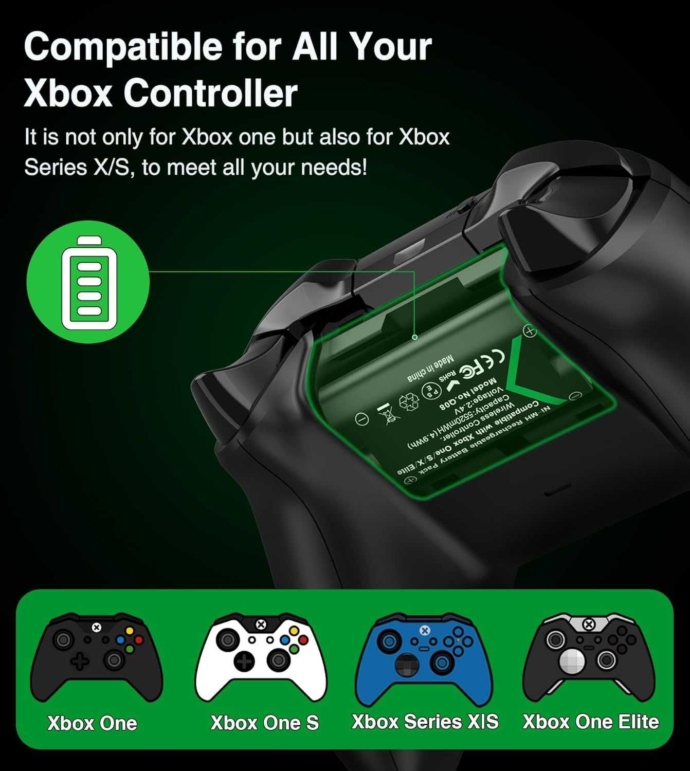 Zestaw 2xAkumulator 5520 mWh DXKK do Xbox One/Xbox Series X|S OUTLET