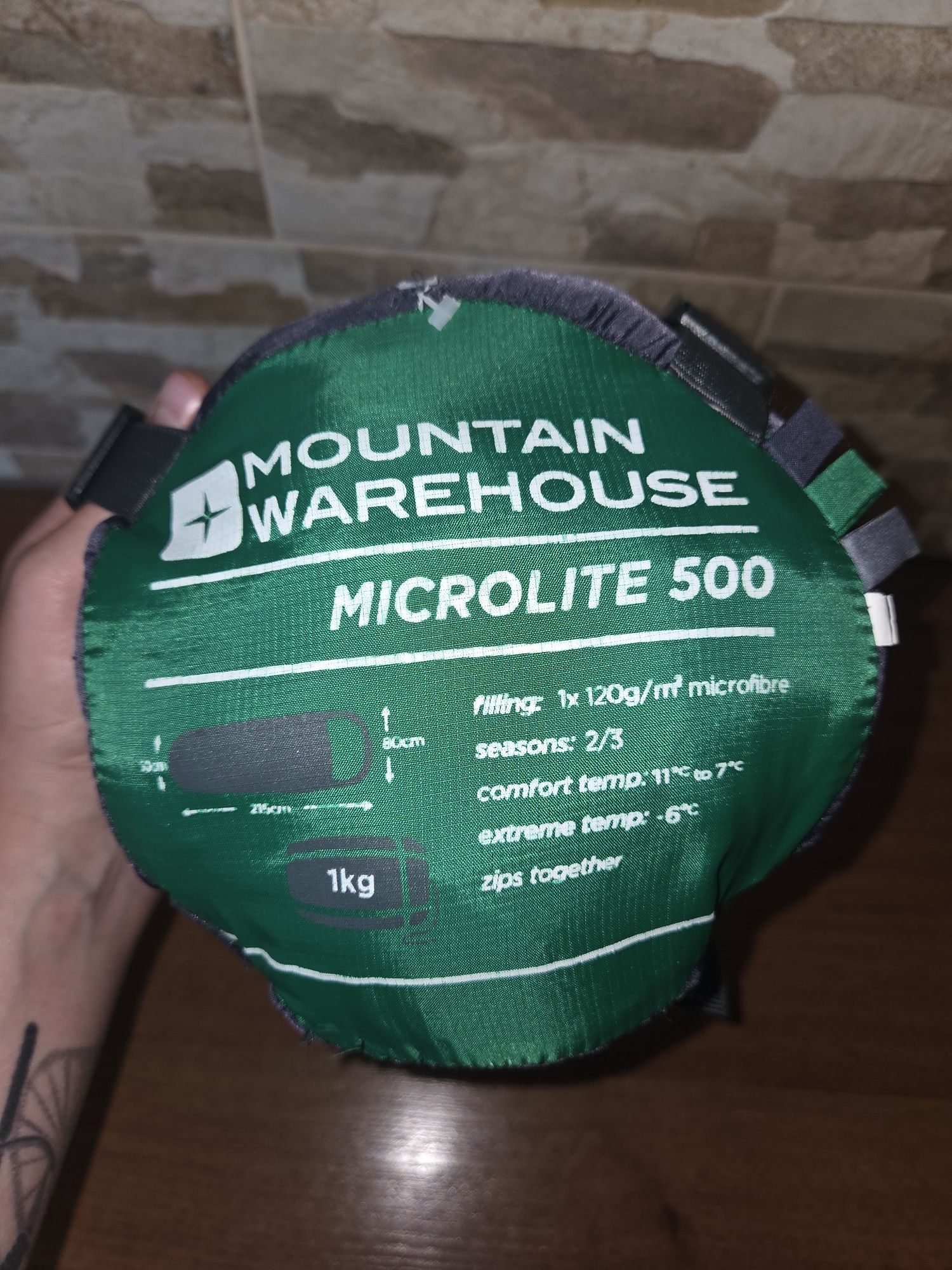 Śpiwór Mountain Warehouse Microlite 500 świetna marka z UK