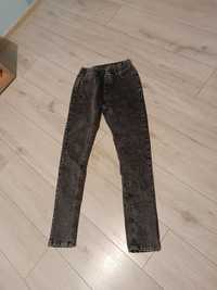 Czarne ciemnoszare spodnie jeansy 170 S