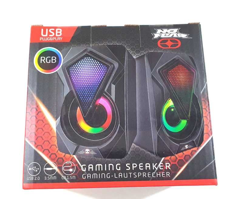 Głośniki No Fear RGB USB Plug & Play