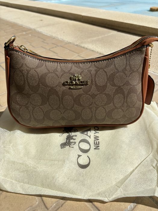 Mala da Coach em castanho e creme, nova com etiquetas