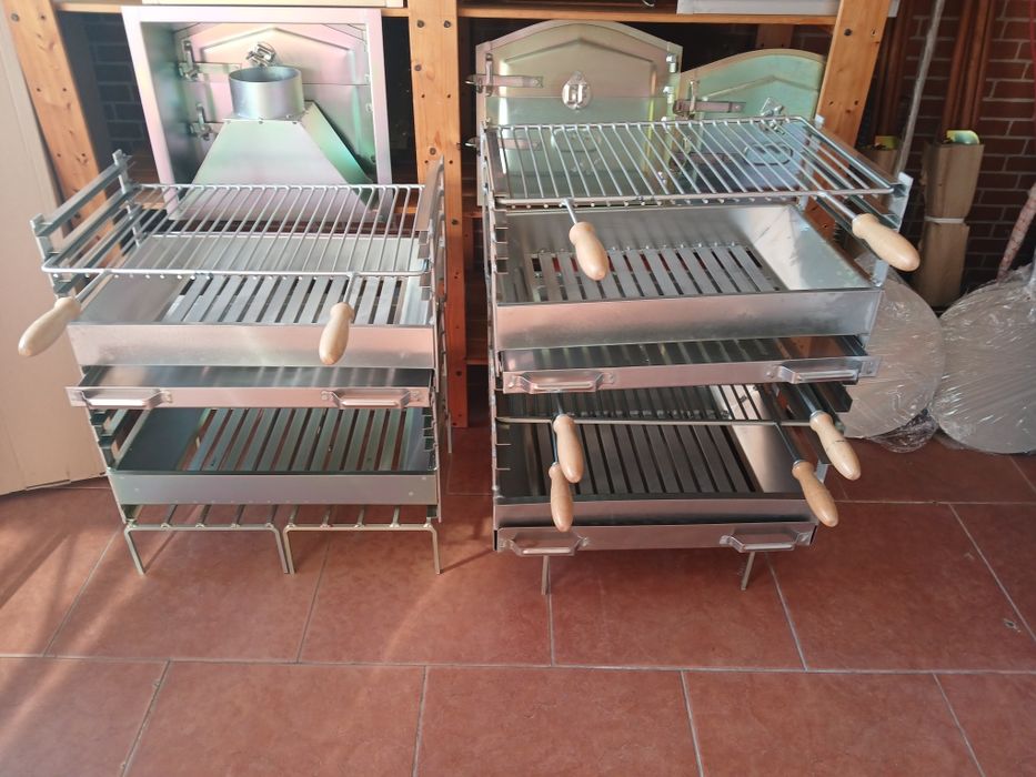 Grelhador 60x40cm em Inox com grelha