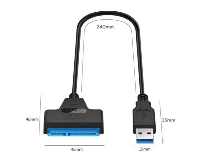 Кабель для подключения Жёсткого диска 2.5 или SSD для ПК через USB 3.0