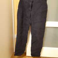 Granatowe lniane spodnie Zara BASIC Stan bardzo dobry roz 38  Miękkie