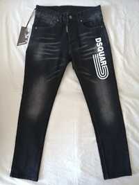 NOWE spodnie jeansowe Dsquared spodnie jeans czarne L 40 32 dsq icon