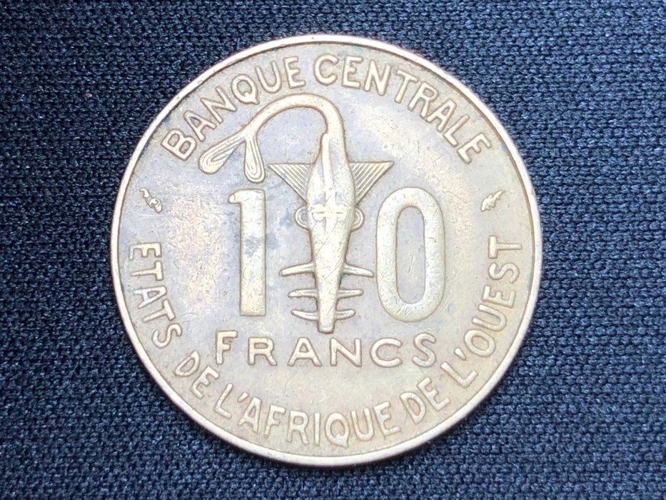 Estados África Ocidental 1980 - 10 Francos Cobre