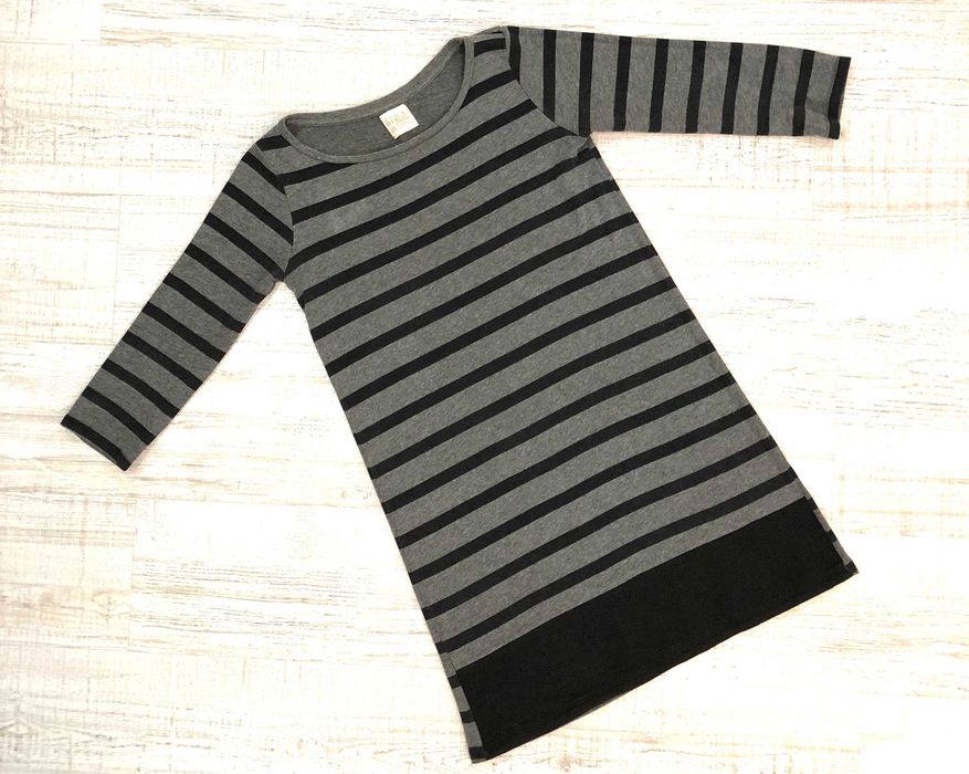 Сукня смугаста, платье серое полосатое ZARA, р. М