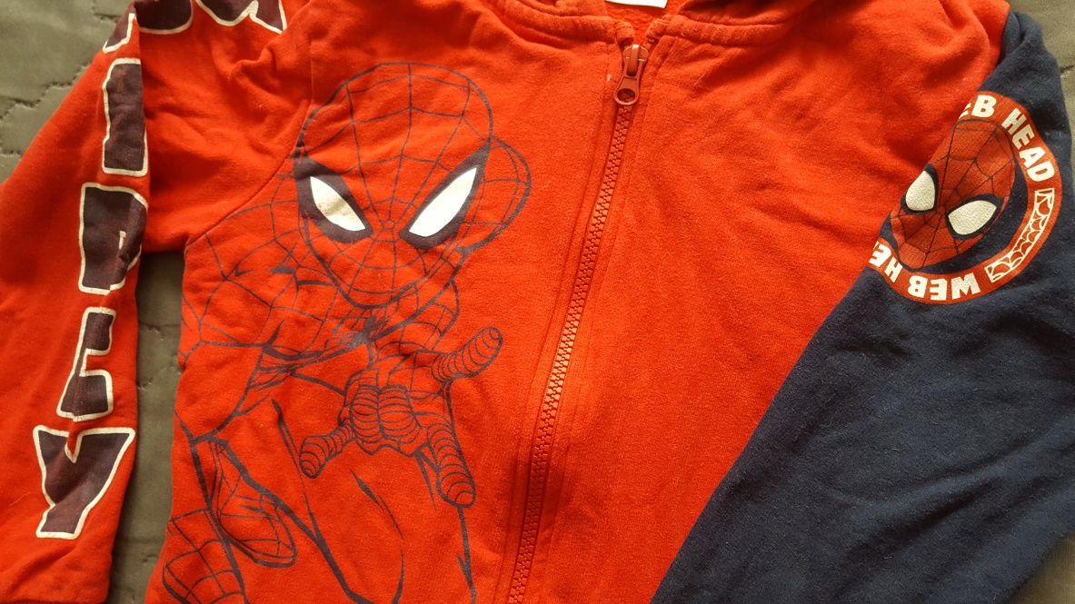 Bluza chłopięca Spiderman r.128 czerwona