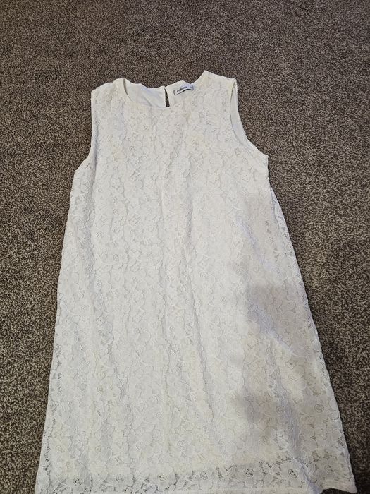 Sukienka biała koronkowa L