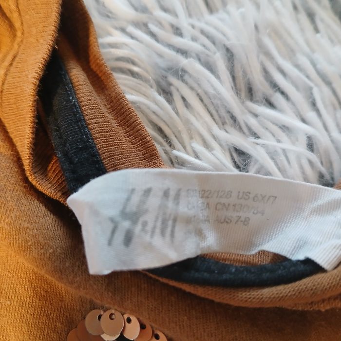 Koszulka t-shirt h&m z odwracalnymi cekinami 122/128