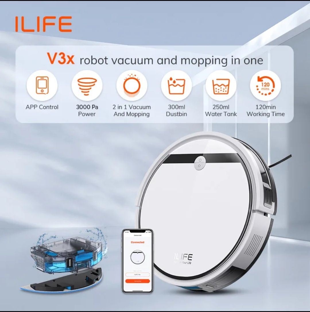 Ilife V3X Robot odkurzacz mop 2w1
