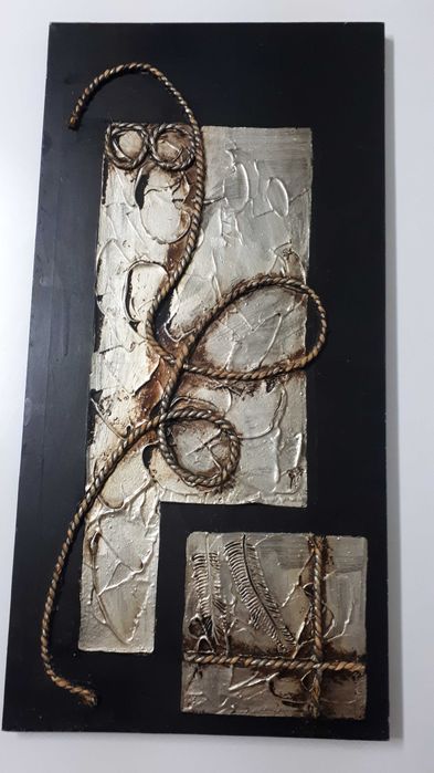 Tela abstrata com corda
