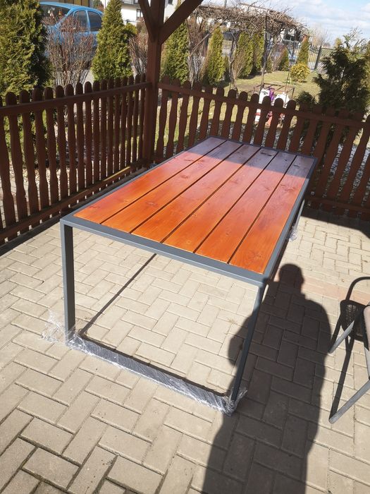 Nowoczesny stół ogrodowy stalowy LOFT 200x90