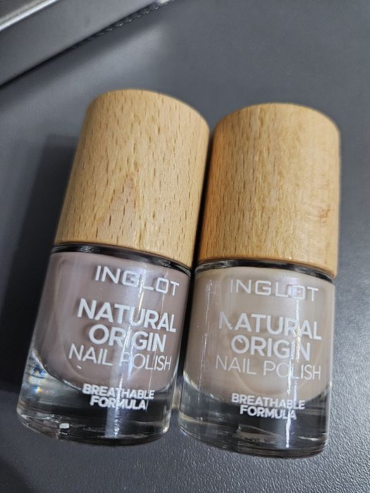 INGLOT Natural Origin/zestaw 2 sztuk lakierów nude/mega trwałe!!!
