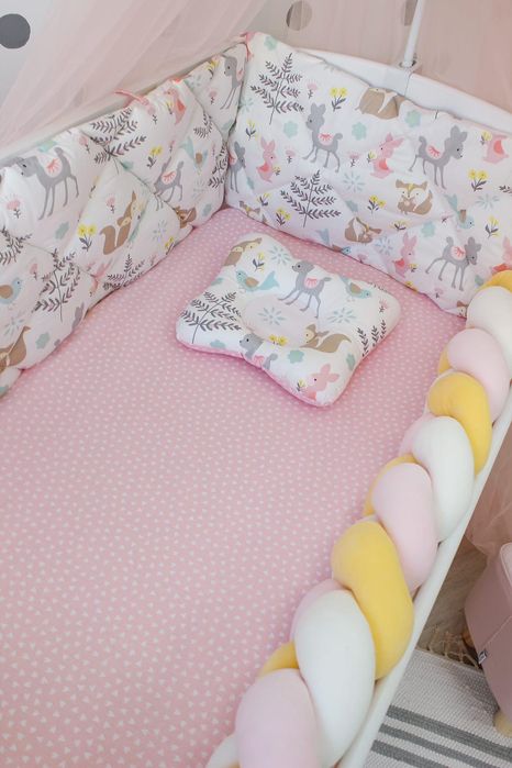 Набір в дитяче ліжко/бортики /Постіль в ліжко для дівчинки