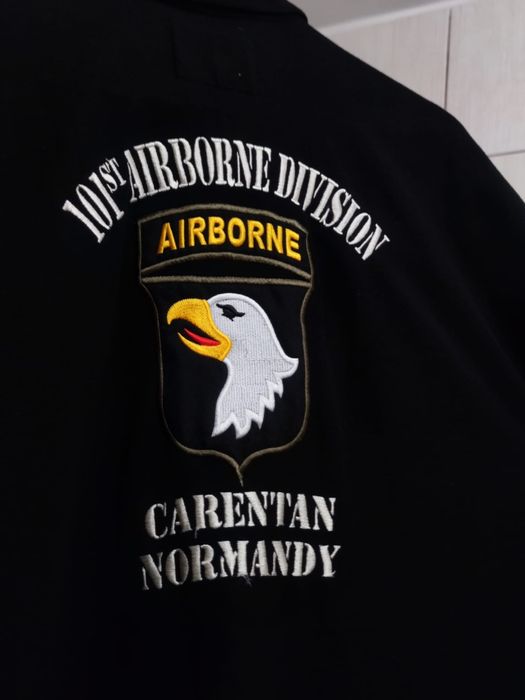 Bluzka koszulka letnia polo XXXL Usa airborne military męska czarna sz