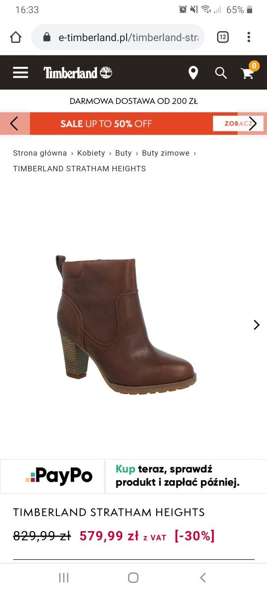 Botki Timberland rozm 39