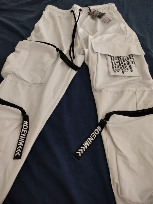 Calças Unisexo brancas