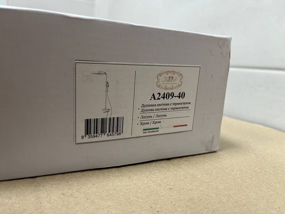 Душевая система с термостатом Faop A2409-40, тропический душ 300х300 м