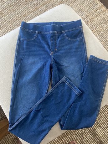 Spodnie leginsy niebieskie