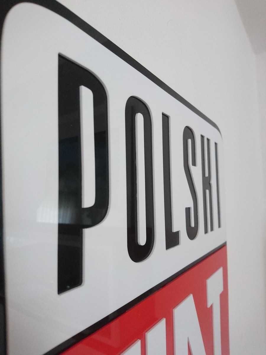 Logo szyld emblemat Polski Fiat do garażu pokoju na ścianę