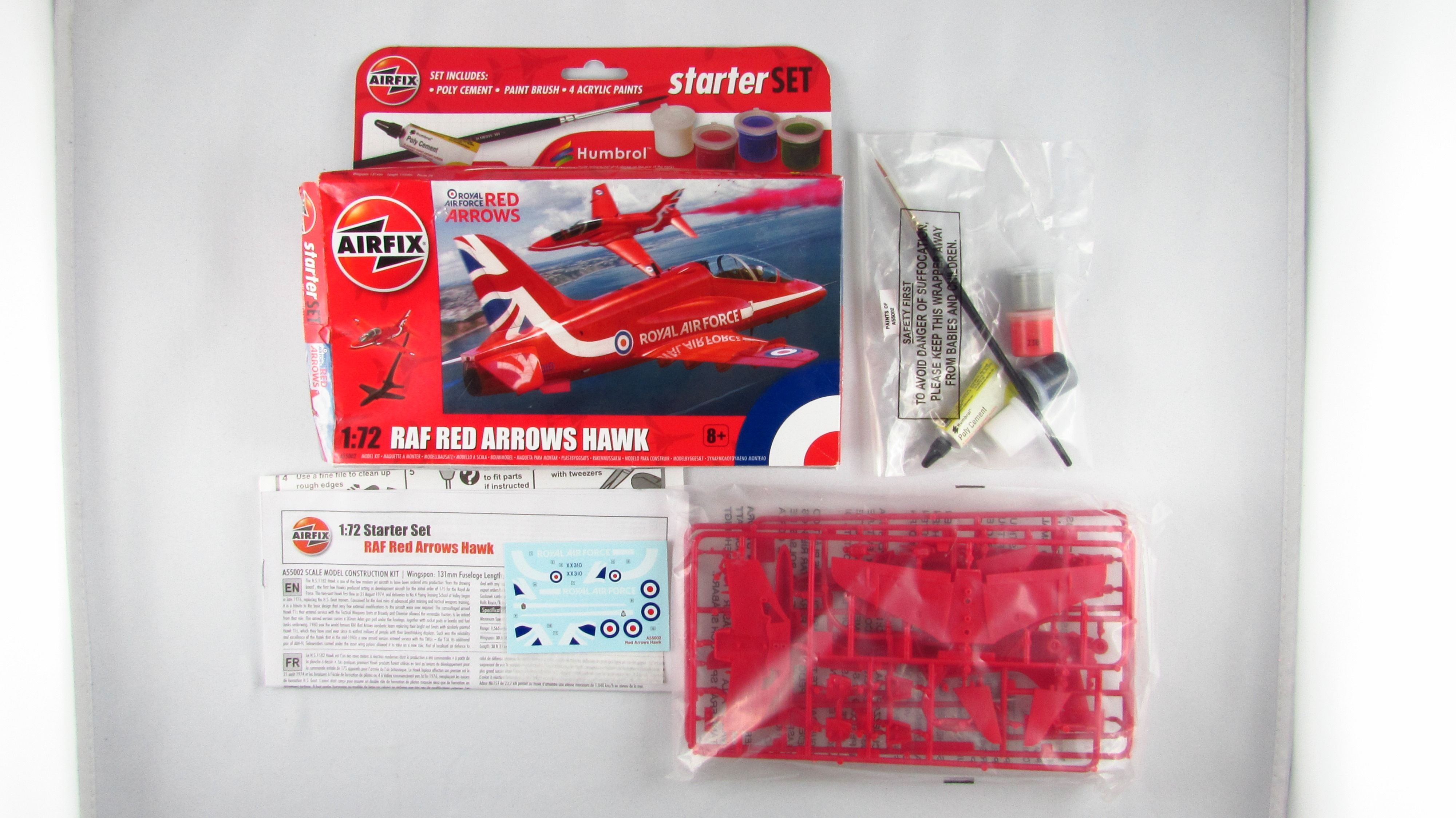 AIRFIX - RAF Red Arrows Hawk - Samolot Odrzutowiec Model - 1:72