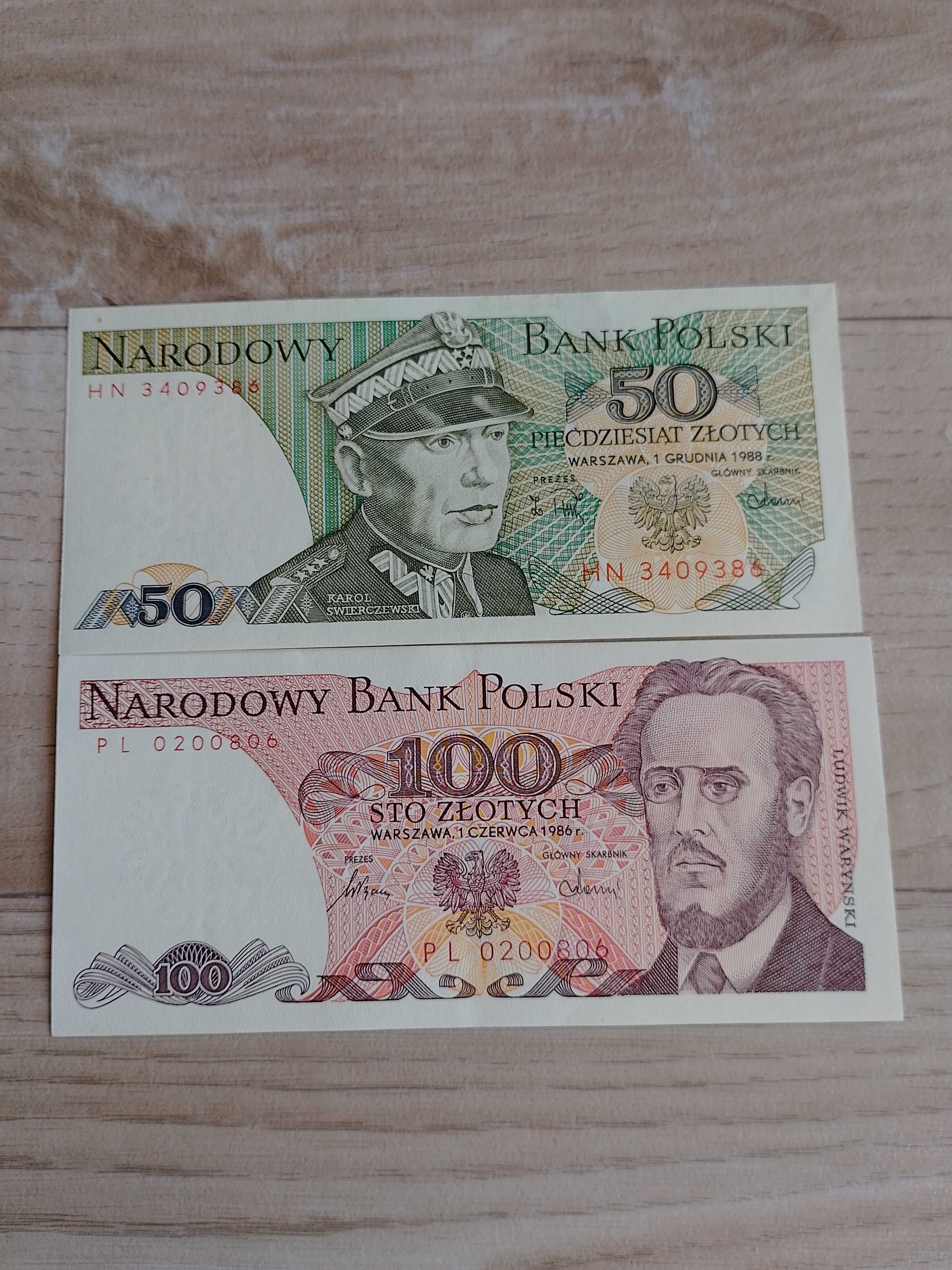 Zestaw banknotów PRL 10 zł - 100 zł UNC/UNC-. Piękne. Gratis.