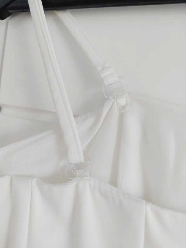 Biało szara sukienka na ramiączka