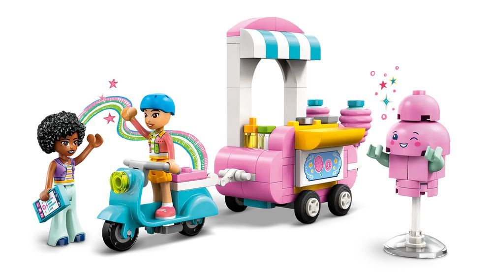 Klocki Lego Friends Stoisko z watą cukrową i skuter 110 elementów