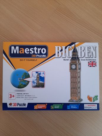 Jogo didatico puzzle 3D Big Ben