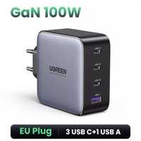 Зарядка для ноутбука UGREEN EU Plug GaN X 100 w quick charger PD
