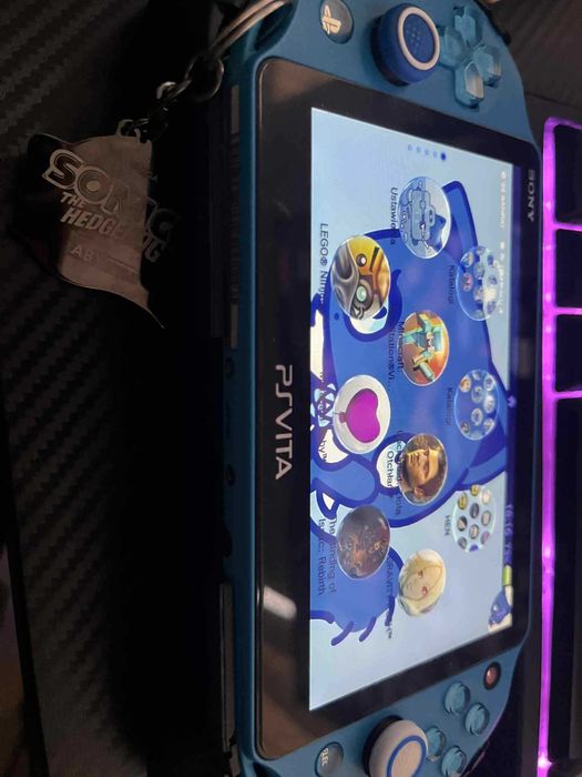Ps Vita Slim Aqua Blue Henkaku 64gb, dużo gier zestaw
