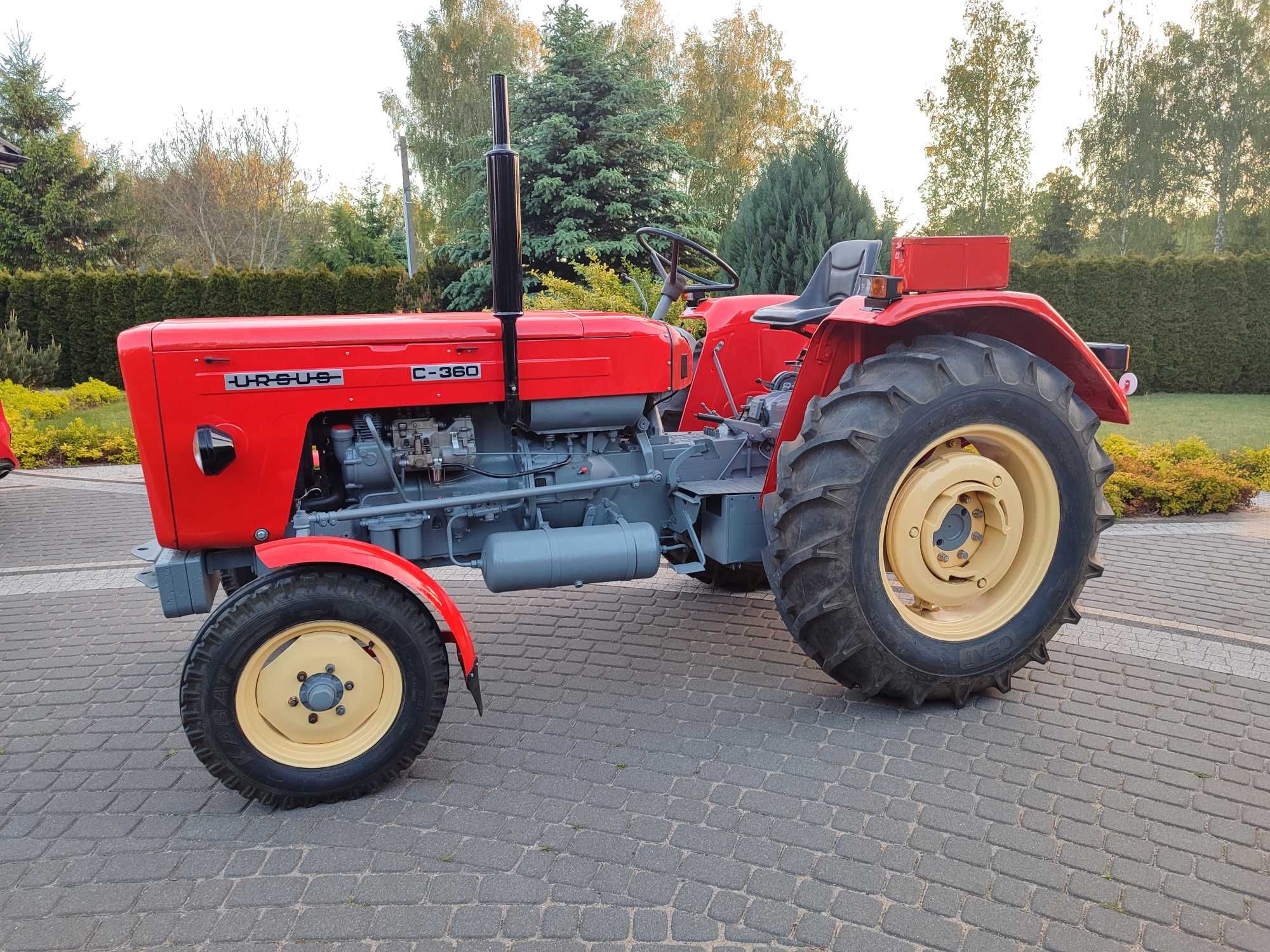 Ursus c360 po remoncie Nowe opony 1990 r