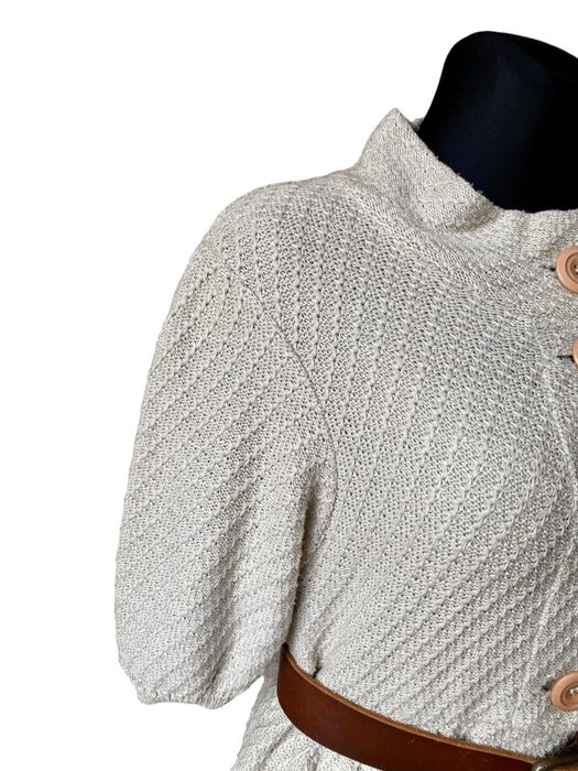 Kardigan sweter tunika New Look na zimę S M L bawełna kremowa beżowa