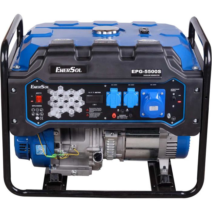 Генератор бензиновый EnerSol EPG-5500S/max5.5кВт/100%медь/р.ст/гаран2