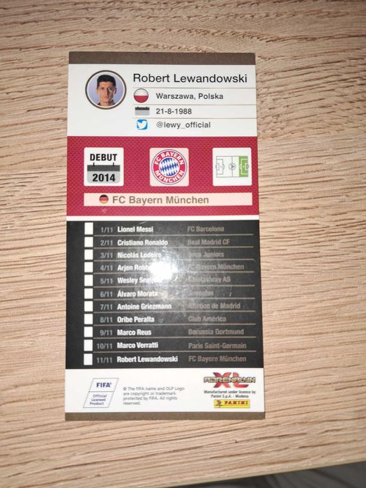 Panini FIFA 365: 2015/16 - BONUS CARD XXL Robert Lewandowski