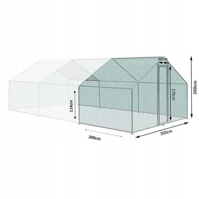 Zadaszona zagroda ZIPPER klatka dla zwierząt domowych i ptactwa