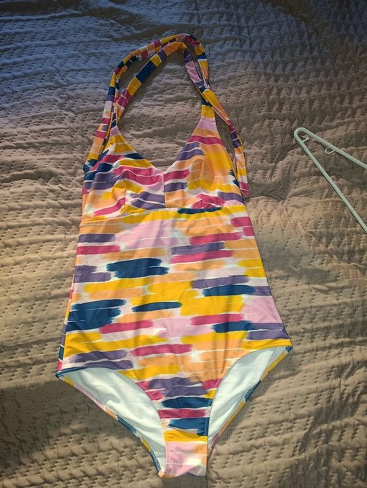 Strój kąpielowy damski jednoczęściowy kolorowy rozmiar L