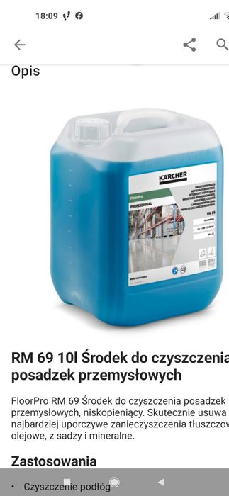 Środek do czyszczenia posadzek przemysłowych RM 69 10 L