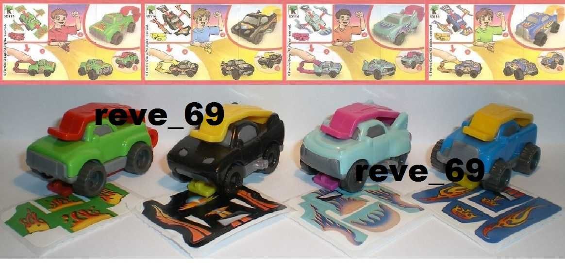 *_* Autka z napędem + Autka Safari, 2 komplety z kinder, nowe