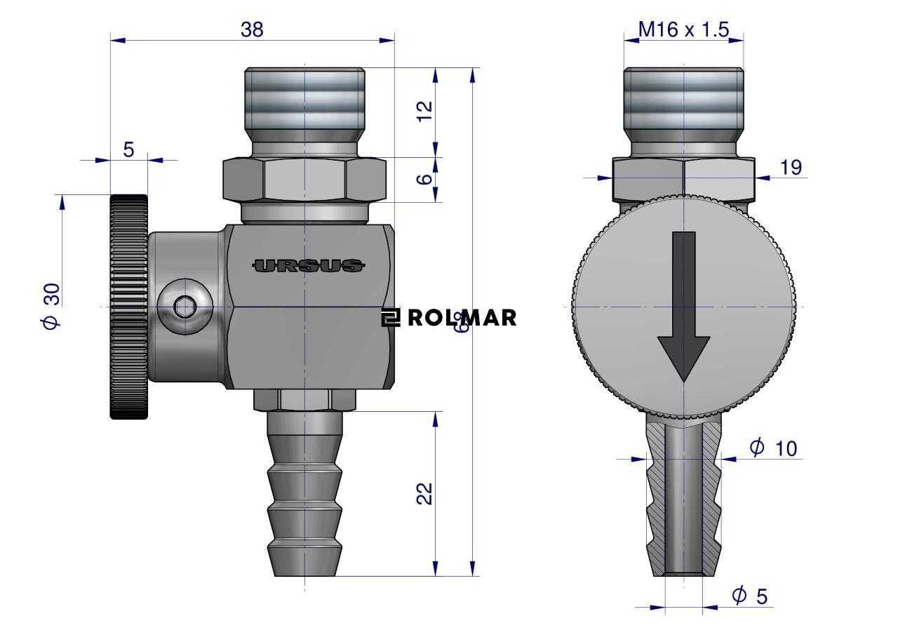 Kran paliwa C-330/C-360 ORYGINAŁ URSUS