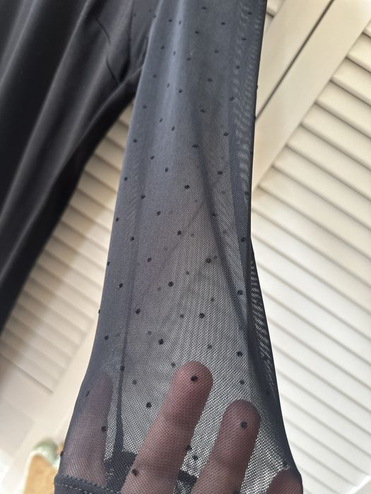 Top Secret sukienka cxarna z tiulem na okazje do pracy