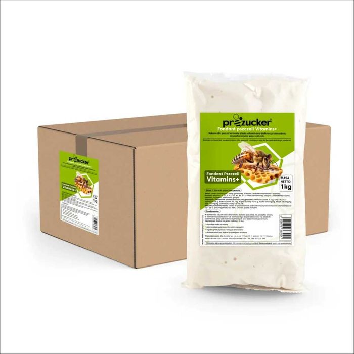 Ciasto pokarm dla pszczół proZucker Vitamins+ 30 x 1kg | cukrowe.com